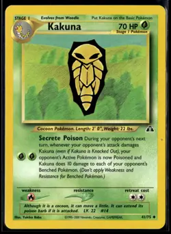 Pokemon TCG | Neo Discovery | Kakuna | 41/75 | LP - Image 1