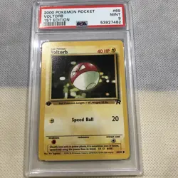PSA 9 Mint Voltorb #69 1st Edition Pokemon 2000 Team Rocket Set - Image 1