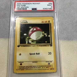 PSA 9 Mint Voltorb #69 1st Edition Pokemon 2000 Team Rocket Set - Image 2