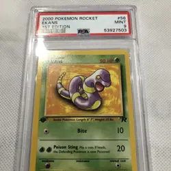 2000 Pokemon Team Rocket 1st Edition Ekans 56/82 PSA 9 Mint - Image 3