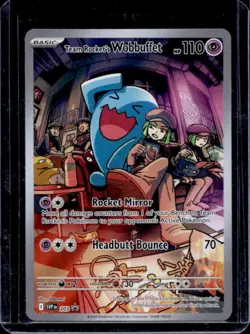 2023-25 Pokemon SV Black Star Promos SVP EN Team Rocket's Wobbuffet #203 - Image 1