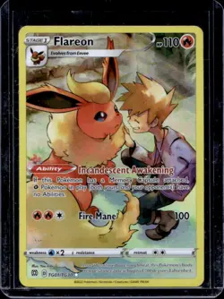 2022 Pokemon SWSH Brilliant Stars Flareon Trainer Gallery Holo #TG01/TG30 - Image 1