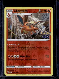 2022 Pokemon SWSH Pokemon GO Charizard Reverse Holo #010/078 - Image 1