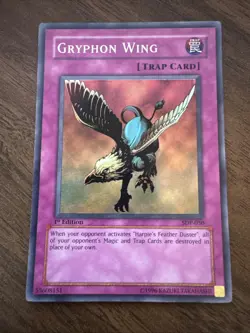 Yu-Gi-Oh! Gryphon Wing - SDP-050 Super Rare 1st Edition 1996 Holo - Image 1