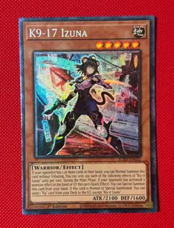 Yugioh! K9-17 Izuna (CR) JUSH-EN031 Collector’s Rare 1st Edition NM - Image 1