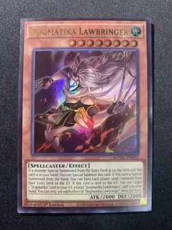 YuGiOh! Dogmatika Lawbringer MZMU-EN052 Ultra Rare Maze Of Muertos LP - Image 1