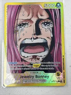 One Piece TCG Jewelry Bonney OP13-100 Alt Art Leader Carrying On His Will - Image 1