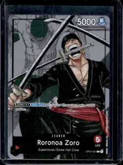 2022 One Piece Romance Dawn Roronoa Zoro Leader #OP01-001 - Image 1