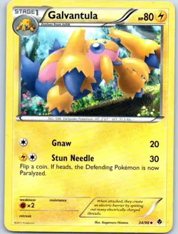 Galvantula 2011 34/98 Uncommon Regular Pokemon Trading Card - Image 1