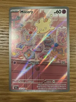 Pokemon Milcery TCG Card 152/142SV07: Stellar Crown Holo Illustration Rare - Image 1