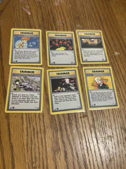 1st Edition Pokemon Trainer Cards (sabrina, Brock, Lt Surge) Lot Of 18 - Image 1