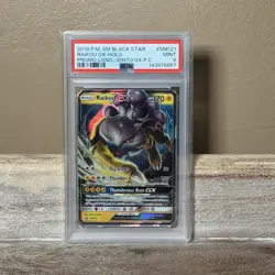 Pokemon TCG Black Star Promo Raikou GX SM121 PSA 9 Mint Holo Card Johto - Image 1