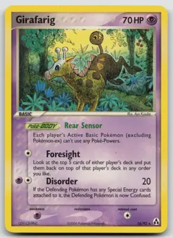 Pokemon Card Girafarig Rare Legend Maker 16/92 - Image 1