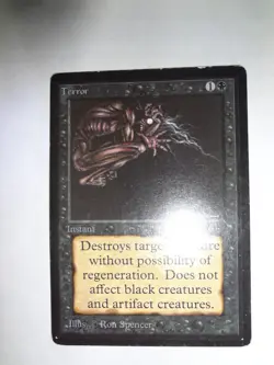 MTG MAGIC THE GATHERING CARD ORIGINAL BETA BLACK TERROR INSTANT x1 COMMON - Image 1