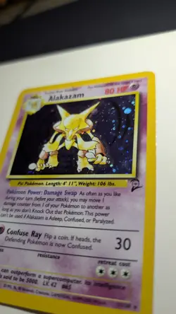 Pokemon Alakazam TCG Card Base Set 2 Holo Unlimited Rare - Image 3