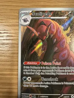 Pokemon Black Bolt Scolipede TCG Illustration Card 134/086 Rare Near Mint - Image 2