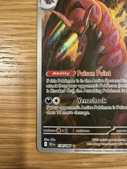 Pokemon Black Bolt Scolipede TCG Illustration Card 134/086 Rare Near Mint - Image 5