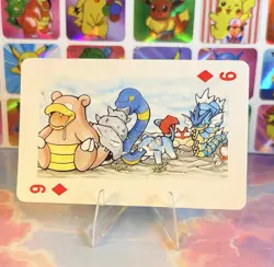 Pikachu Pokemon Vintage Playing Poker Card Charizard Nintendo - Prism Holo Back - Image 2