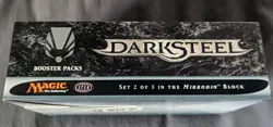 Vintage 2004 MTG DARKSTEEL Limited Edition Black Bordered EMPTY Booster Box - Image 2