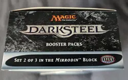 Vintage 2004 MTG DARKSTEEL Limited Edition Black Bordered EMPTY Booster Box - Image 5