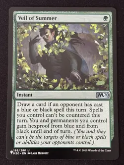 1x MTG Veil of Summer - The List Reprint (LIST) (M20) #198 - Magic the Gathering - Image 1