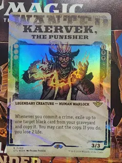 Mtg Outlaws Of Thunder Junction Kaervek, The Punisher Showcase NM Foil - Image 1