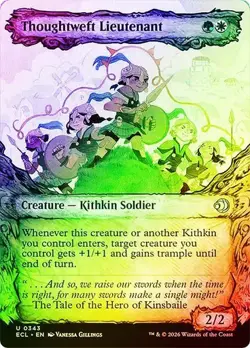 Thoughtweft Lieutenant Showcase Foil NM MTG Lorwyn Eclipsed Green White Kithkin - Image 1