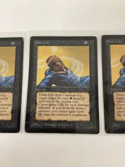 Magic The Gathering - Beta Edition - Drain Life Lot Of 3 - Image 3