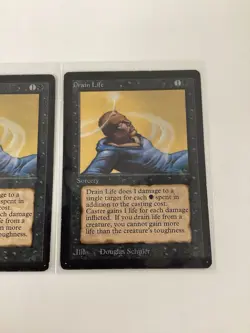 Magic The Gathering - Beta Edition - Drain Life Lot Of 3 - Image 4