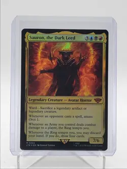 SAURON, THE DARK LORD 2023 MTG LORD OF RINGS MIDDLE-EARTH FOIL /6 Q5966 - Image 1