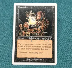 Unplayed Signed Ostracize 7th Magic MTG HANNIBAL KING EDH CUBE - Image 1