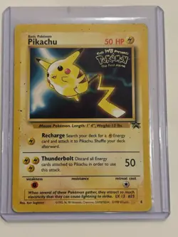 Pokemon Pikachu Card WB Movie Promo, WOTC Stamped - Image 1