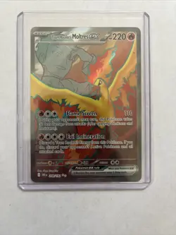 Team Rocket's Moltres EX 208/182 Full Art Ultra Rare Pokemon Destined Rivals NM - Image 1