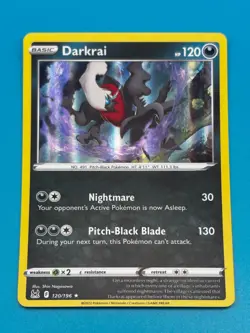 Darkrai Pokemon Card - Lost Origin Set 120/196 - NM Rare Reverse Holo TCG - Image 1