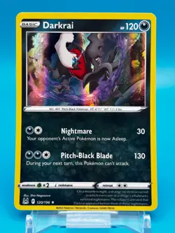 Darkrai Pokemon Card - Lost Origin Set 120/196 - NM Rare Reverse Holo TCG - Image 3