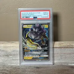 Pokemon TCG Raikou GX SM121 PSA 8 Promo Holo Black Star Legendary Johto - Image 1