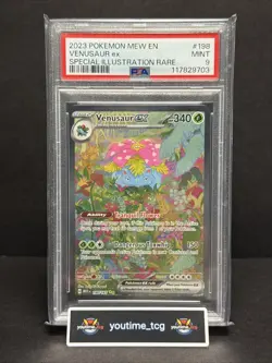 2023 Pokemon Mew En-151 Special Illustration Rare Venusaur Ex #198 PSA 9 - Image 1