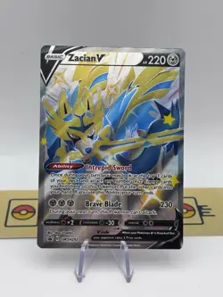 Pokemon TCG Zacian V SWSH292 Black Star promo Sword & Shield Near Mint Condition - Image 1