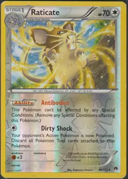 Raticate 88/122 Reverse Holo XY: Breakpoint Pokemon TCG MP - Image 1