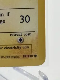 Pokemon Pikachu 87/130 Base Set Unlimited Electric Mouse Pokemon LP - Image 5