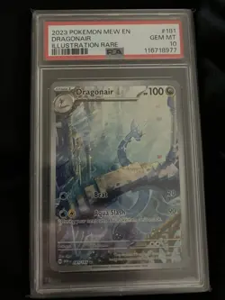 2023 Pokemon Mew en Dragonair Illustration Rare #181 PSA 10 - Image 3