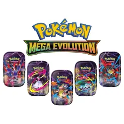 Pokemon TCG mega heroes Mega Evolution mini tins display Sealed - Image 3