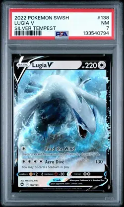 Lugia V 138/195 Swsh12: Sword & Shield - Silver Tempest Holo PSA 7 Pokemon - Image 1