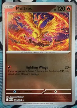 Me02: Phantasmal Flames Pokemon TCG Moltres 14/94 Reverse Holo - Image 1
