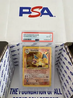 PSA 6 1999 Pokemon Game Charizard Holo - Image 1