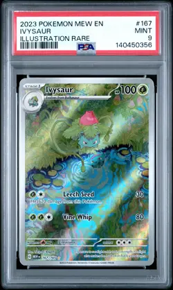 2023 POKEMON MEW EN-151 ILLUSTRATION RARE #167 IVYSAUR PSA 9 - Image 1