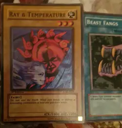 2x Yugioh Beast Fangs LOB-E032 Unl / Ray & Temperature LOB-E029 1st Ed Yu-Gi-Oh! - Image 2