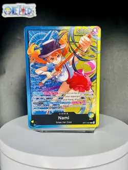 One Piece Card Game 🏴‍☠OP11-041 Nami "Leader" NM Alt Art Foil ENGLISH - Image 1