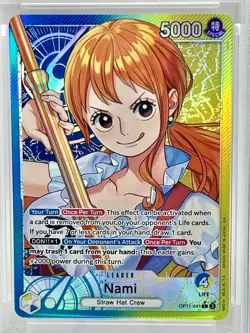 2025 ONE PIECE OP11-A FIST OF DIVINE SPEED ALTERNATE ART #041 NAMI PSA 9 - Image 2