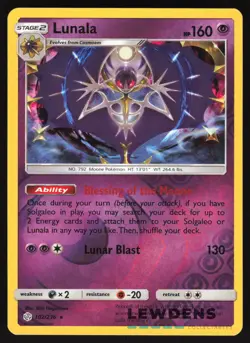 Lunala - 102/236 - Reverse Holo Holo Rare - Cosmic Eclipse - Pokemon Card - Image 1